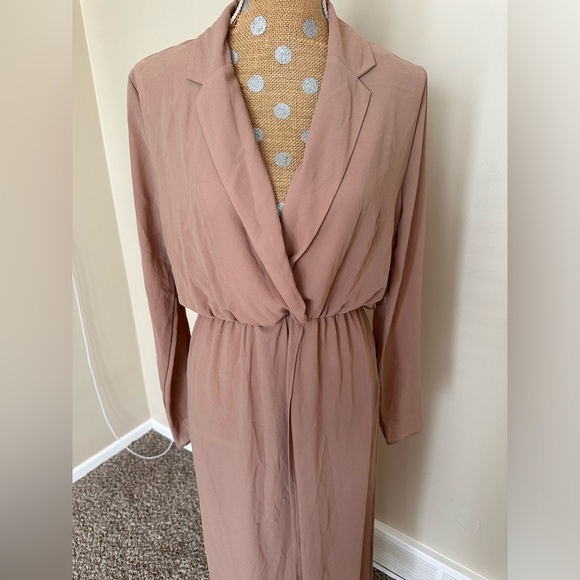 Naked wardrobe Sheer Long Sleeve Maxi Duster Dress - Picture 6 of 8